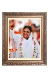 Mata Amritanandamayi Big Photo Frame - 22x26 Inches for Home & Office Decoration