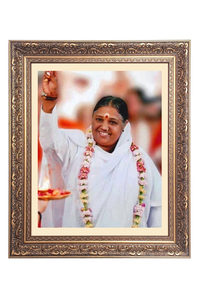 Mata Amritanandamayi Big Photo Frame - 22x26 Inches for Home & Office Decoration