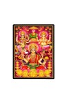 Lakshmi Saraswati & Ganesh Laminated Photo - 5x7 Inches, Divine Blessings for Home & Office and Temple Decoration