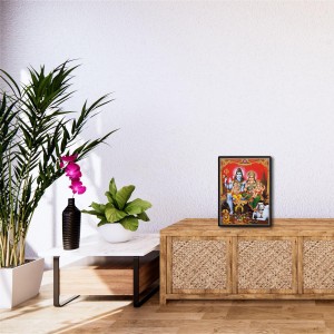 Shiva Family Laminated Photo - 5x7 Inches, Divine Blessings for Home & Office and Temple Decoration Shiva Family Laminated Photo - 5x7 Inches, Divine Blessings for Home & Office and Temple Decoration