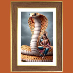 Naga Devatha Photo Frame - 10x14 Inches, Brown Wooden Frame for Home, Office & Temple Decoration Naga Devatha Photo Frame - 10x14 Inches, Brown Wooden Frame for Home, Office & Temple Decoration