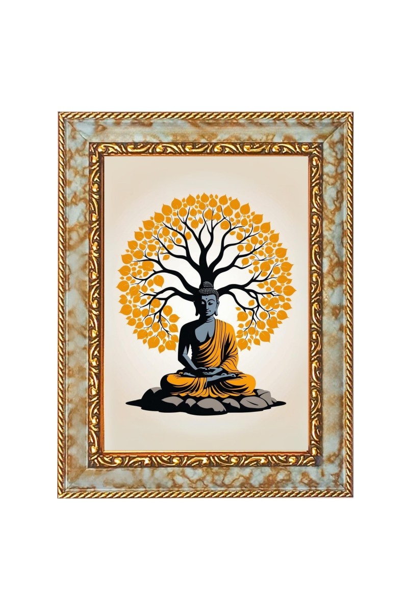 Lord Buddha Digital Print Photo 12.7x14.7 inches (I6045) - Vibrant Religious Wall Art for Home or Office Decor.