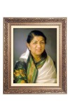 Lata Mangeshkar Big Photo Frame - 24x28 Inches for Home & Office Decoration