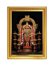 God Hanuman Photo Frame - 10x14 Inches, Brown Wooden Frame for Home, Office & Temple Decoration