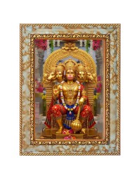 Jai Bajrang Bali Digital Print Photo 12.7x14.7 inches (I6000) - Vibrant Religious Wall Art for Home or Office Decor.