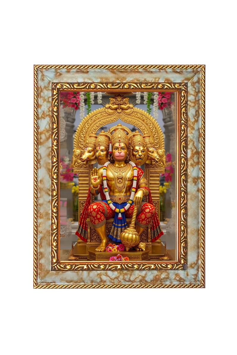 Jai Bajrang Bali Digital Print Photo 6.7x8.7 inches (I6000) - Vibrant Religious Wall Art for Home or Office Decor.