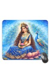 Customized Goddess Radha Picture Sublimation Mouse Pad | 8 X 7.5 Inch | Smooth Cloth Surface | Non-Slip Rubber Base | Personalized Mousepad for Laptop & Desktop (F17010)