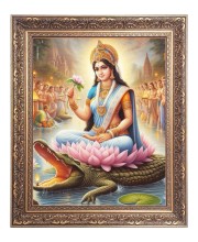 Maa Ganga Big Photo Frame - 16x20 Inches for Home & Office Decoration