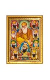 Guru Gobind singh Photo Frame - 10x14 Inches, Brown Wooden Frame for Home, Office & Temple Decoration