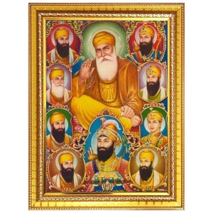Guru Gobind singh Photo Frame - 12x16 Inches, Brown Wooden Frame for Home, Office & Temple Decoration Guru Gobind singh Photo Frame - 12x16 Inches, Brown Wooden Frame for Home, Office & Temple Decoration