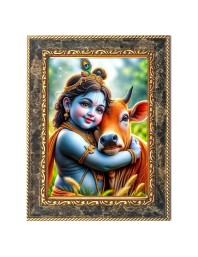 Little Krishna Digital Print Photo 14.7x16.7 inches (I6064) - Vibrant Religious Wall Art for Home or Office Decor.