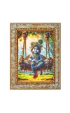 Little Krishna Digital Print Photo 6.7x8.7 inches - Vibrant Religious Wall Art for Home or Office Decor.