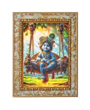Little Krishna Digital Print Photo 10.7x12.7 inches (I6110) - Vibrant Religious Wall Art for Home or Office Decor.