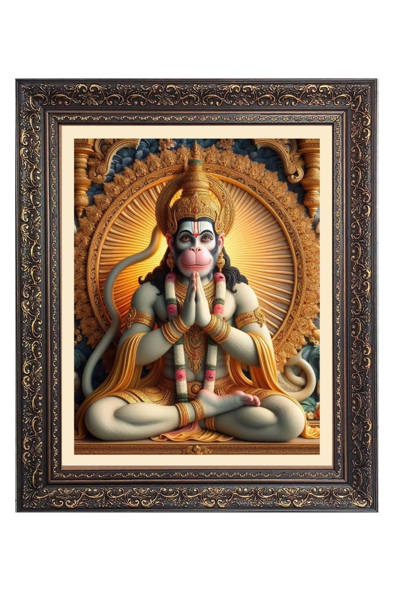 Sri hanuman Big Photo Frame - 16x20 Inches for Home & Office Decoration