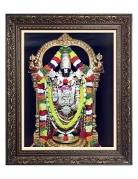Lord Tirupati Big Photo Frame - 24x28 Inches for Home & Office Decoration