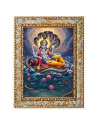 Lord vishnu Digital Print Photo 10.7x12.7 inches (I6099) - Vibrant Religious Wall Art for Home or Office Decor.