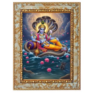Lord vishnu Digital Print Photo 14.7x16.7 inches (I6099) - Vibrant Religious Wall Art for Home or Office Decor.
