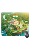 Customized Beautiful India View Picture Sublimation Mouse Pad | 8 X 7.5 Inch | Smooth Cloth Surface | Non-Slip Rubber Base | Personalized Mousepad for Laptop & Desktop (F17390)