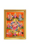 Maa durga maa Photo Frame - 14x18 Inches, Brown Wooden Frame for Home, Office & Temple Decoration