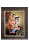 Baby Krishna with Maa Yoshoda Big Photo Frame - 22x26 Inches for Home & Office Decoration