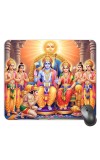 Customized Rama Sita Darbar Picture Sublimation Mouse Pad | 8 X 7.5 Inch | Smooth Cloth Surface | Non-Slip Rubber Base | Personalized Mousepad for Laptop & Desktop (F17220)