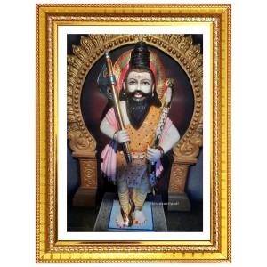 Lord parashuram Photo Frame - 10x14 Inches, Brown Wooden Frame for Home, Office & Temple Decoration Lord parashuram Photo Frame - 10x14 Inches, Brown Wooden Frame for Home, Office & Temple Decoration
