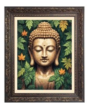 Sri Gautam Buddha Big Photo Frame - 16x20 Inches for Home & Office Decoration