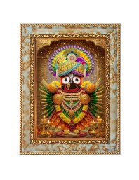 Lord Jagannath Digital Print Photo 6.7x8.7 inches (I6017) - Vibrant Religious Wall Art for Home or Office Decor.