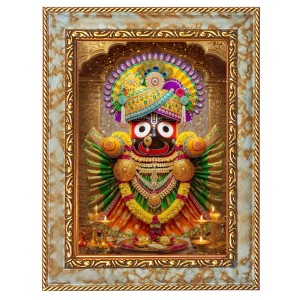 Lord Jagannath Digital Print Photo 6.7x8.7 inches (I6017) - Vibrant Religious Wall Art for Home or Office Decor.