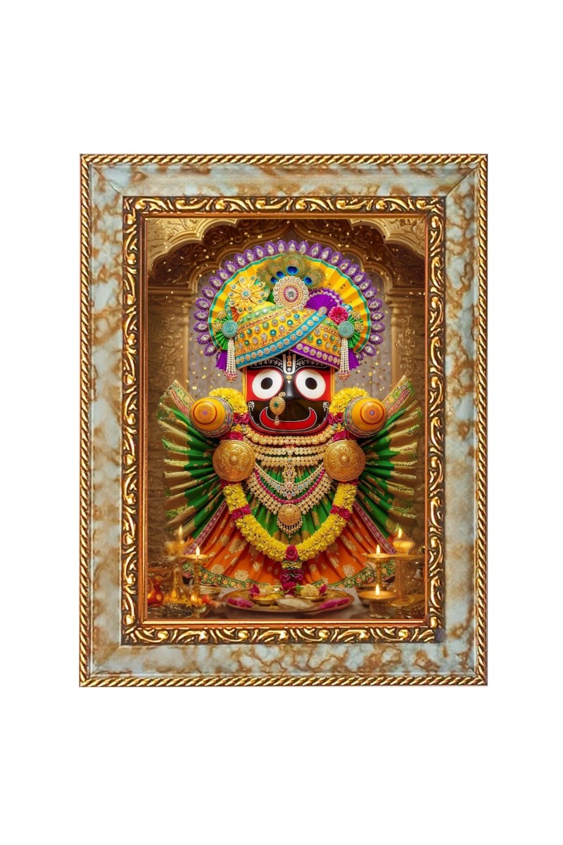 Lord Jagannath Digital Print Photo 8.7x10.7 inches (I6017) - Vibrant Religious Wall Art for Home or Office Decor.