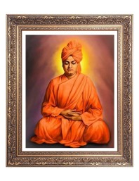 Swami Vibekananda Big Photo Frame - 16x20 Inches for Home & Office Decoration