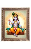 Sri Krishna Big Photo Frame - 16x20 Inches for Home & Office Decoration