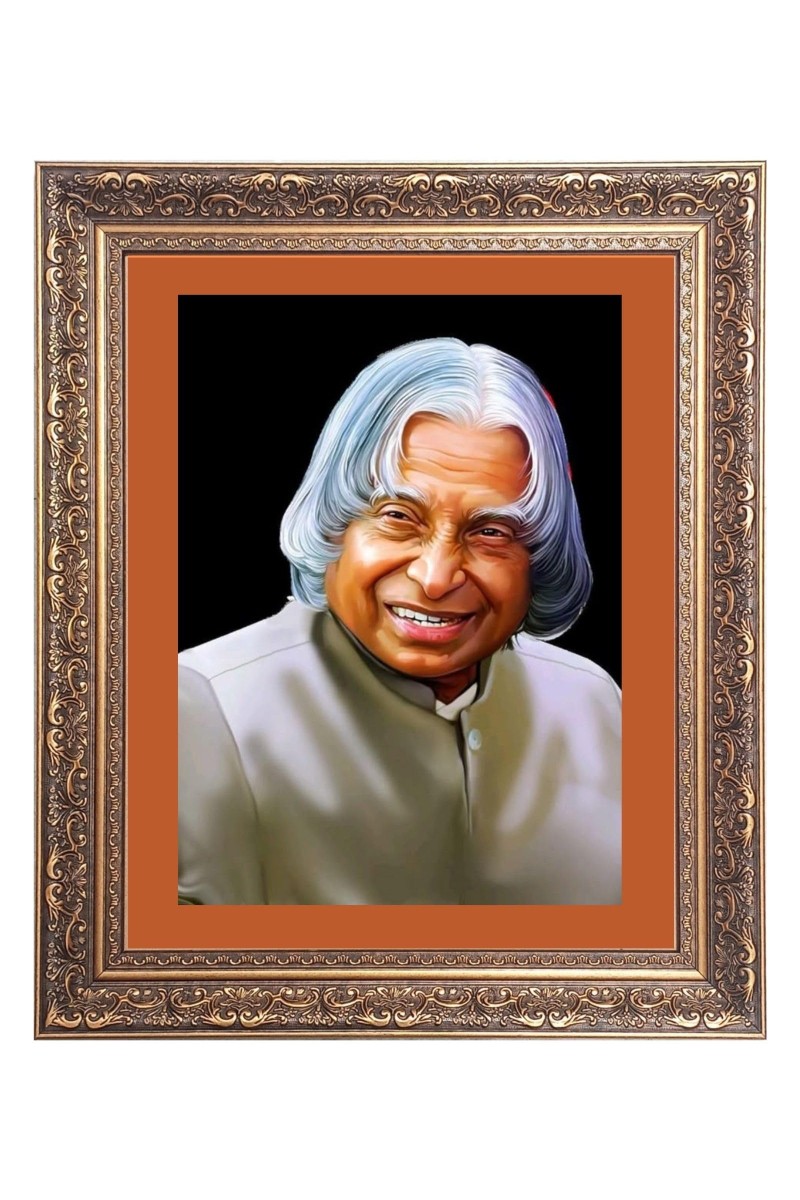 Dr. Abdul Kalam Big Photo Frame - 18x22 Inches for Home & Office Decoration