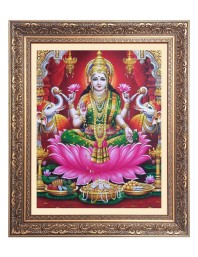 Mata Lakshmi (Laxmi) Big Photo Frame - 20x24 Inches for Home & Office Decoration