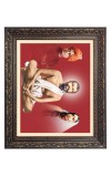 Sri Ramakrishna, Maa Sarada and Swami Vivekananda Big Photo Frame - 16x20 Inches for Home & Office Decoration