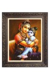 Baby Krishna with Maa yoshda Big Photo Frame - 16x20 Inches for Home & Office Decoration