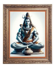Lord Shiv Big Photo Frame - 16x20 Inches for Home & Office Decoration
