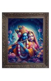 Sri Radha with Sri Krishna Big Photo Frame - 24x28 Inches for Home & Office Decoration