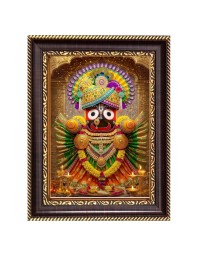 Lord Jagannath Digital Print Photo 10.7x12.7 inches (I6019) - Vibrant Religious Wall Art for Home or Office Decor.