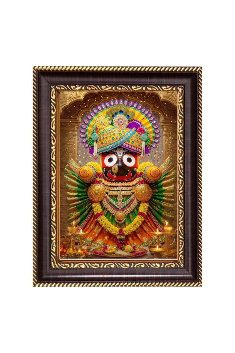 Lord Jagannath Digital Print Photo 8.7x10.7 inches (I6019) - Vibrant Religious Wall Art for Home or Office Decor.