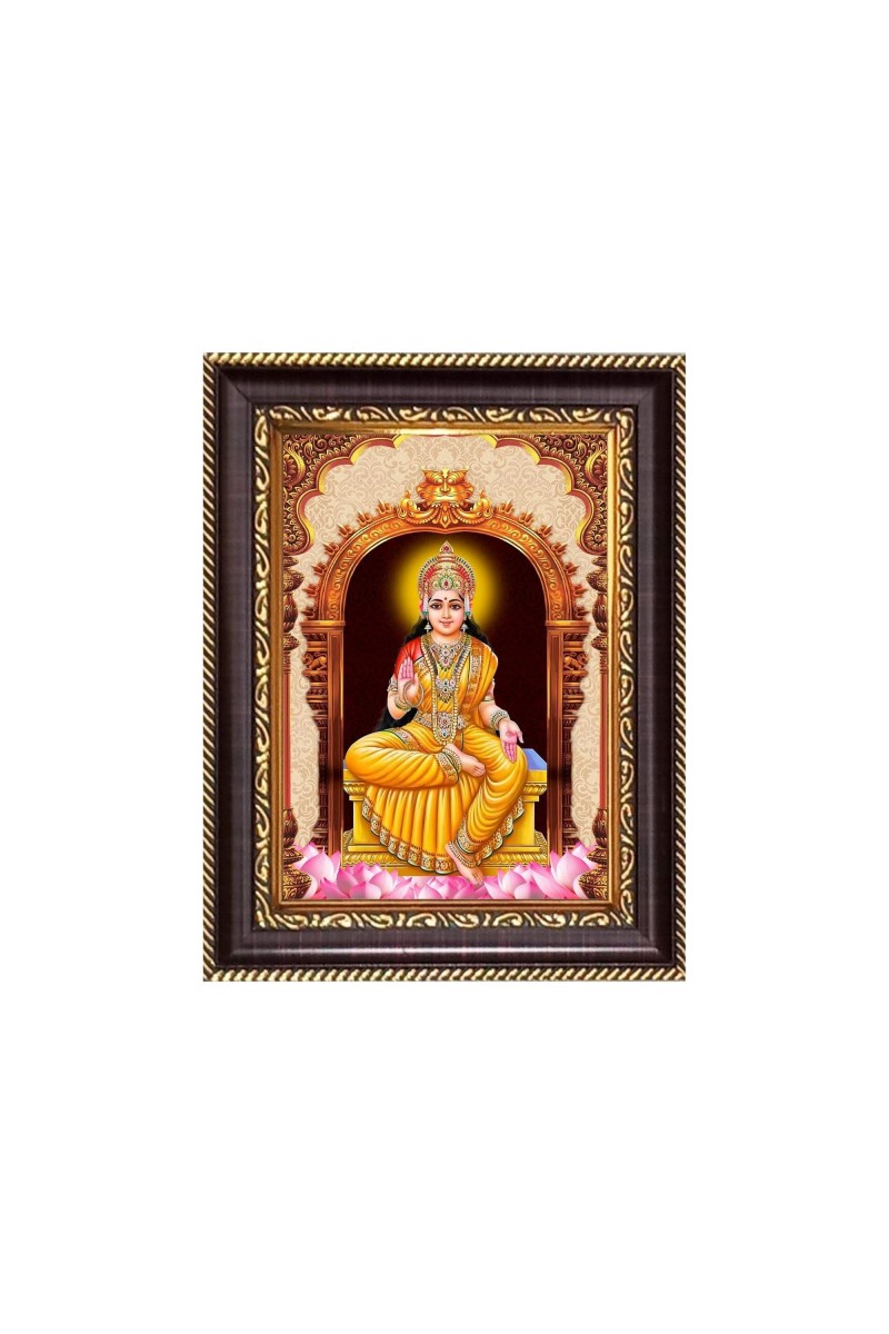 Sri Maa Annapurna Devi Digital Print Photo 6.7x8.7 inches - Vibrant Religious Wall Art for Home, Office and Temple Decor.