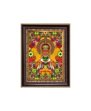 Kathakali Digital Print Photo 6.7x8.7 inches - Vibrant Religious Wall Art for Home, Office and Temple Decor.