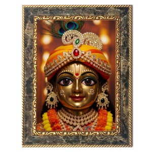 Divine Krishna Digital Print Photo 6.7x8.7 inches (I6095) - Vibrant Religious Wall Art for Home or Office Decor.