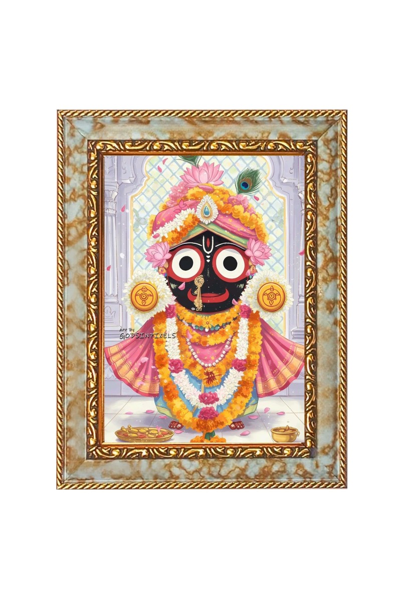 Jai Jagannath Digital Print Photo 10.7x12.7 inches (I6085) - Vibrant Religious Wall Art for Home or Office Decor.