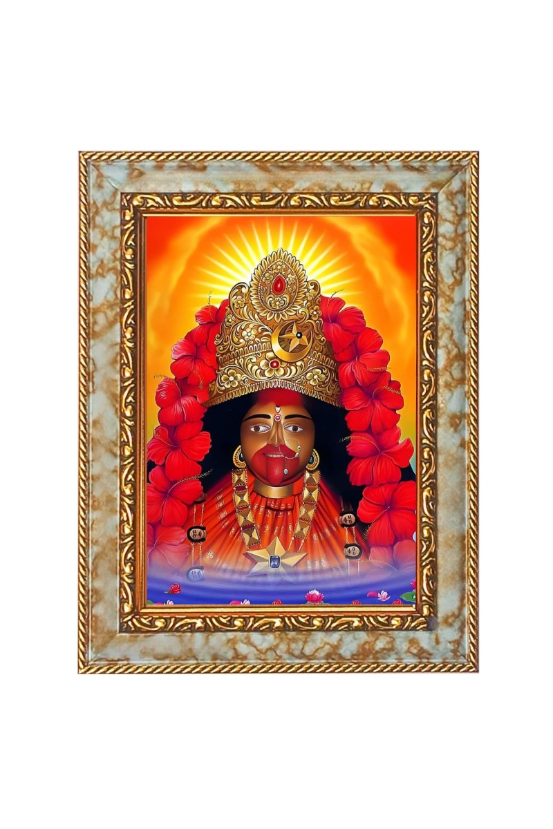 Maa Kali Digital Print Photo 6.7x8.7 inches (I6052) - Vibrant Religious Wall Art for Home or Office Decor.
