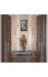 Hitech Sales Nanha Gopala Wall-Mount Rectangular Polystyrene Photo Frame for Pooja Room, Home Decoration and Gifting, 9.6 x 15.6 inches Black Frame (Pack of 1, Printed Photo)