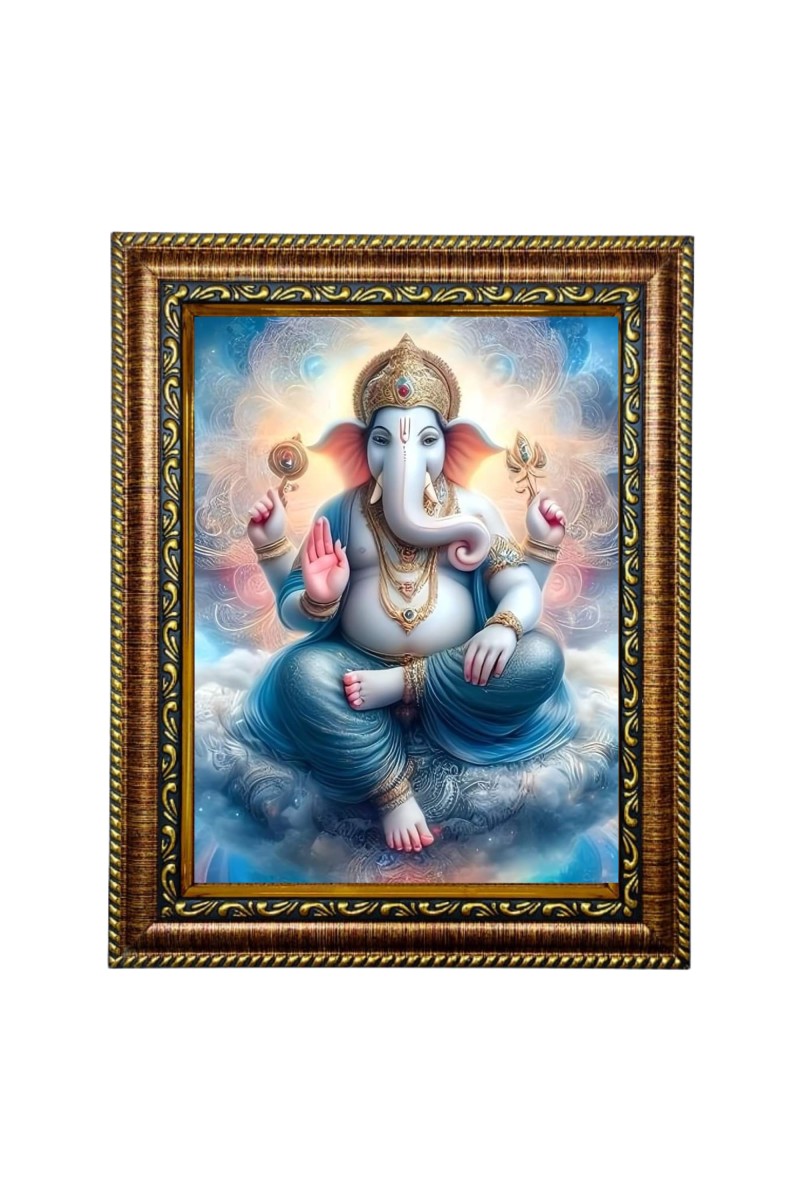 Hi Tech Sales Lord Ganesha Photo Frame for wall/table, Study & living room, gifts (7 X 9)