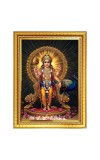 Murugan Subramanya Swamy Photo Frame - 10x14 Inches, Brown Wooden Frame for Home, Office & Temple Decoration