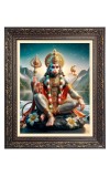 Sri Hanuman Big Photo Frame - 18x22 Inches for Home & Office Decoration