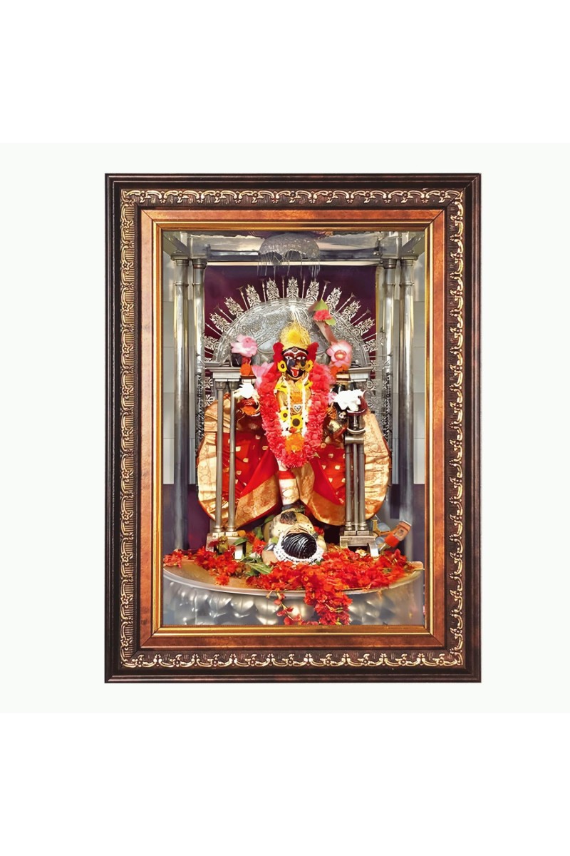 Sri Maa Kali Color Photo 8x12 Inch - Vibrant Religious Wall Art for Home or Office Decor.